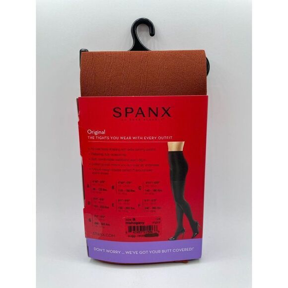 SPANX Tight End Tights Mahogany #128 Original Size B New - Picture 2 of 3